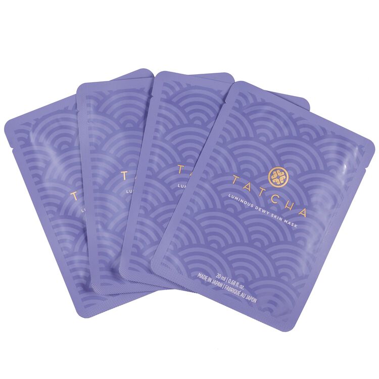 Download Luminous Dewy Skin Mask Hydrating Mask 4 Pack Tatcha PSD Mockup Templates